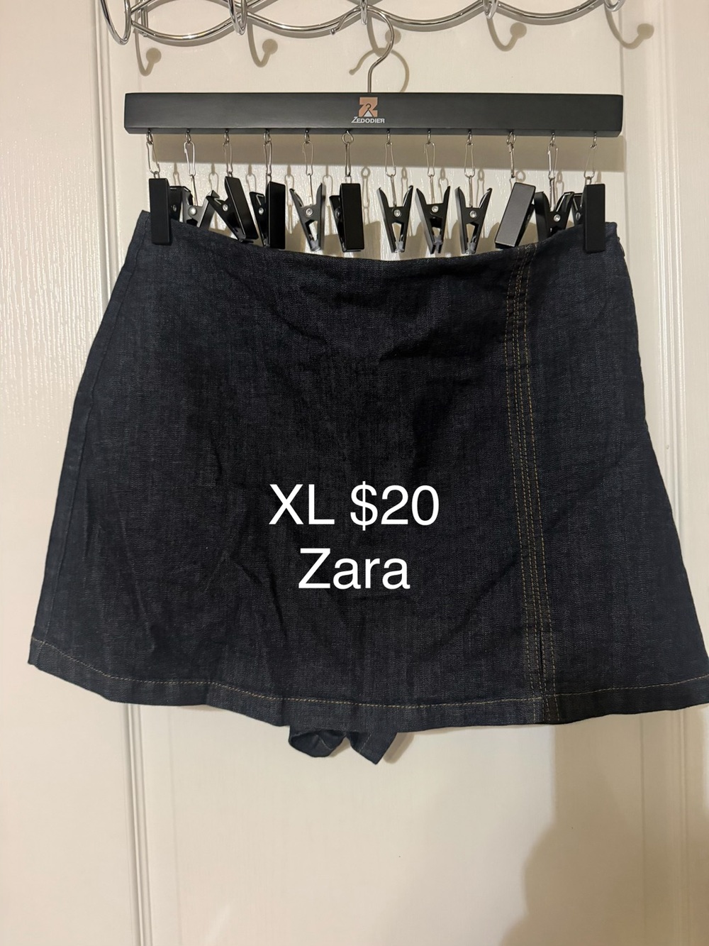 Zara Dark Blue Denim Mini Skirt